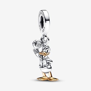 Pandora 100th Anniversary Donald Duck Lab-grown Diamond Dangle Charm Mehrfarbig | 721OUJTRI