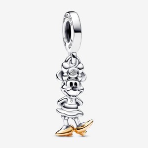 Pandora 100th Anniversary Minnie Mouse Lab-grown Diamond Dangle Charm Mehrfarbig | 926MFBLND