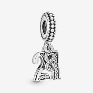 Pandora 21st Celebration Dangle Charm Silber | 126LBTDUI