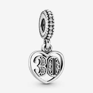 Pandora 30th Celebration Dangle Charm Silber | 063VZUMRW