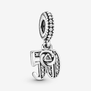 Pandora 50th Celebration Dangle Charm Silber | 284HVTMCX