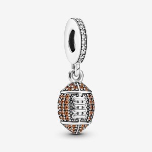 Pandora American Football Dangle Charm Silber | 176EAPJQF