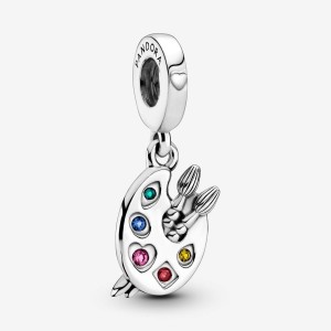 Pandora Artist's Palette Dangle Charm Silber | 398PQGYMI