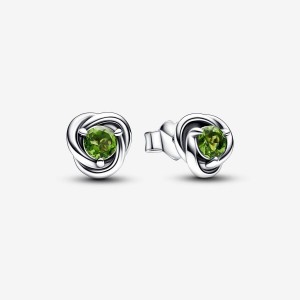 Pandora August Birthstone Eternity Circle Stud Earrings Silber | 917EPAJSK
