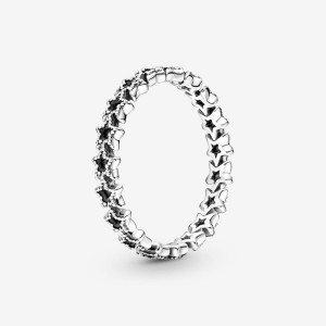 Pandora Band of Asymmetric Stars Ring Silber | 695OKLFRT