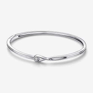 Pandora Bangle 0.15 carat tw Sterling Silver Silber | 782MNHRKO