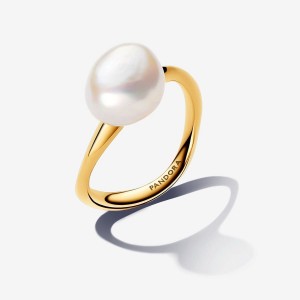 Pandora Baroque Treated Freshwater Cultured Pearl Ring Gold | 405UPQJMB