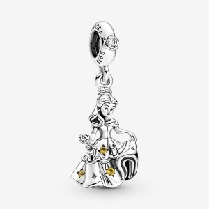 Pandora Beauty and the Beast Dancing Belle Dangle Charm Silber | 698JXPKBV
