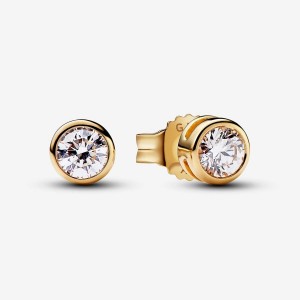Pandora Bezel Stud Earrings 0.30 carat tw 14k Gold Gold | 235MLWRDI