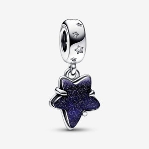 Pandora Celestial Galaxy Star Murano Dangle Charm Silber | 821AQIMLZ