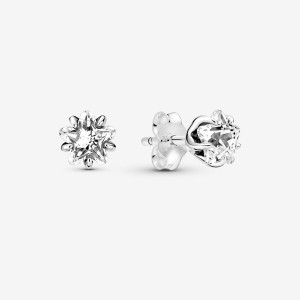 Pandora Celestial Sparkling Star Stud Earrings Silber | 469FLYXJG