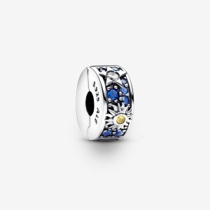 Pandora Celestial Sun, Star & Moon Clip Charm Silber | 472PHCFMR