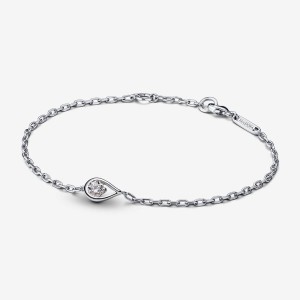 Pandora Chain Bracelet 0.25 carat tw Sterling Silver Silber | 027DKVTJC