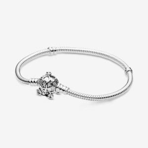Pandora Cinderella Pumpkin Coach Clasp Moments Bracelet Silber | 208YKNUJH