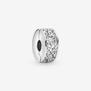 Pandora Clear Pave Clip Charm Silber | 791ZECITW