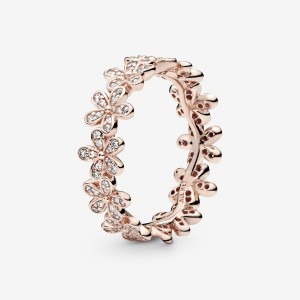 Pandora Daisy Flower Ring Rosa Gold | 428CHRFVU