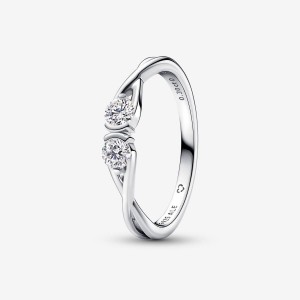 Pandora Double Facing Ring 0.30 carat tw Sterling Silver Silber | 137JYALMO