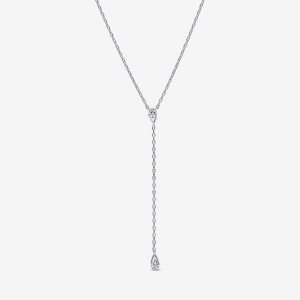 Pandora Drop Necklace 0.30 carat tw Sterling Silver Silber | 340NBICKF