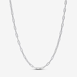 Pandora Elongated Link Chain Necklace Silber | 043WFIZVT