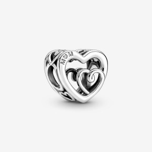 Pandora Entwined Infinite Hearts Charm Silber | 902PBTFJK