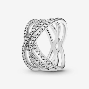 Pandora Entwined Lines Ring Silber | 534LYNSZR