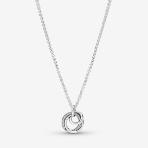 Pandora Family Always Encircled Pendant Necklace Silber | 541NZUXWD