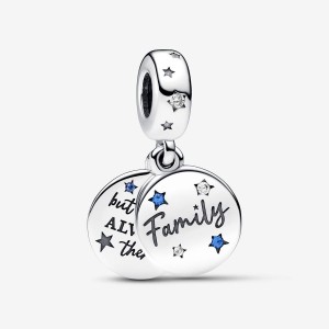 Pandora Family Love Double Dangle Charm Silber | 132QFAKBP