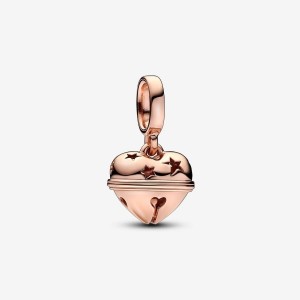Pandora Festive Bell Dangle Charm Rosa Gold | 231TZSEVL