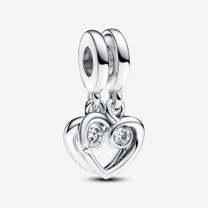Pandora Forever & Always Splittable Dangle Charm Silber | 397PVONYX
