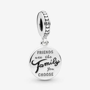 Pandora Friends Are Family Dangle Charm Silber | 379DIKVTS