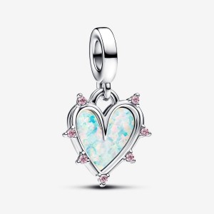 Pandora Friendship Opalescent Double Dangle Charm Silber | 950SOBJVL