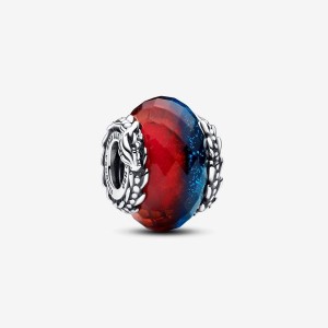Pandora Game of Thrones Ice & Fire Dragons Dual Murano Glass Charm Silber | 753BTMQZY