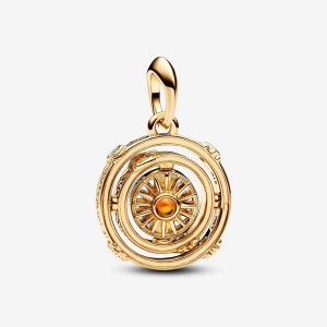 Pandora Game of Thrones Spinning Astrolabe Dangle Charm Gold | 394WLSZEK