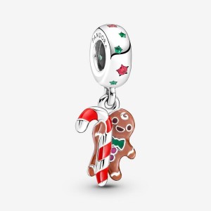 Pandora Gingerbread Man Dangle Charm Silber | 970DMQKGX