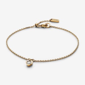 Pandora Heart Chain Bracelet 0.25 carat tw 14k Gold Gold | 695XVWYHO