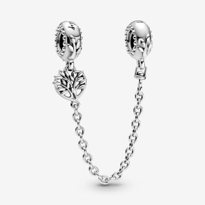 Pandora Heart Family Tree Safety Chain Charm Silber | 750GRBENL