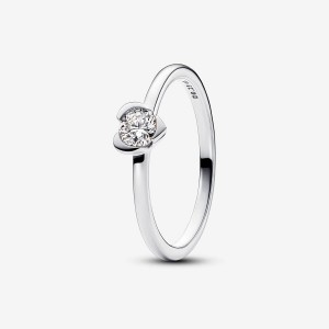 Pandora Heart Ring 0.25 carat tw Sterling Silver Silber | 097PJESCQ