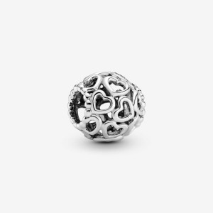 Pandora Hearts All Over Charm Silber | 831WIGZQA
