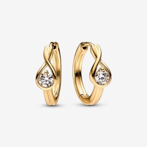 Pandora Hoop Earrings 0.50 carat tw 14k Gold Gold | 035OUHXCQ