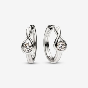 Pandora Hoop Earrings 0.50 carat tw 14k White Gold Weiß Gold | 631JFIOQR
