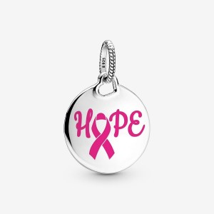 Pandora Hope Pink Ribbon Pendant Mehrfarbig | 265BASOVJ