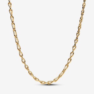 Pandora Infinity Chain Necklace Gold | 936NPWCBS