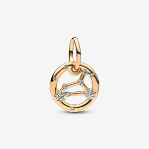 Pandora Leo Zodiac Dangle Charm Gold | 740EIHNBG