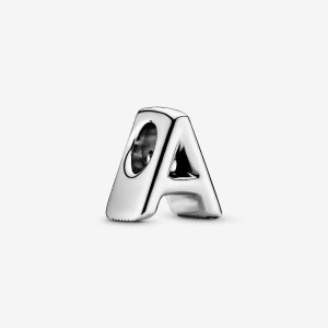 Pandora Letter A Alphabet Charm Silber | 403XJPDKH