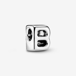 Pandora Letter B Alphabet Charm Silber | 621DLSQJH