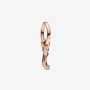 Pandora Letter I Script Alphabet Dangle Charm Rosa Gold | 790DXJEWY