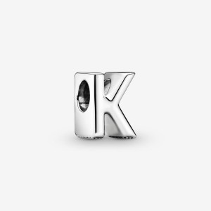 Pandora Letter K Alphabet Charm Silber | 901LFMQHY