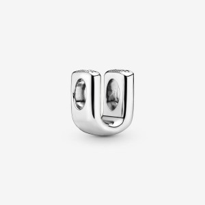 Pandora Letter U Alphabet Charm Silber | 519WQYVJL