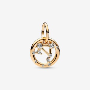 Pandora Libra Zodiac Dangle Charm Gold | 357IDWSTU