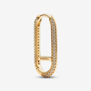 Pandora ME Extended Pave Link Single Earring Gold | 153YSPNAV